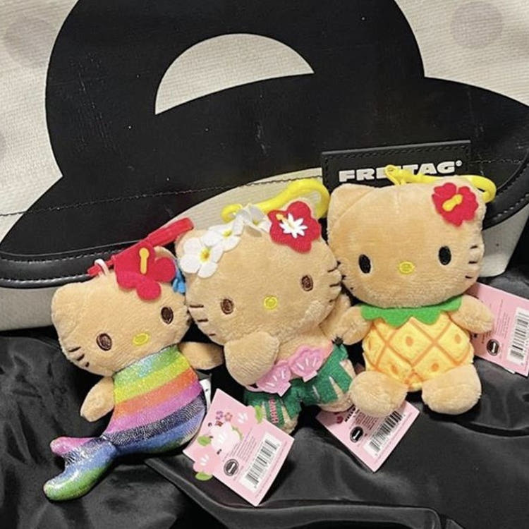 Sanrio Opalenizna Kotek Brelok Plecak Hawaje Kotek Torba Brelok Hula Kotek