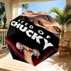 Bride of Chucky Print Automatic Open Close Umbrella, Portable Foldable Umbrella, for Outdoor Commute Camping Trip, Ideal Birthday Gift