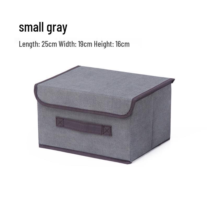 Two-Piece Foldable Non-Woven Fabric Storage and Organizer Box Set