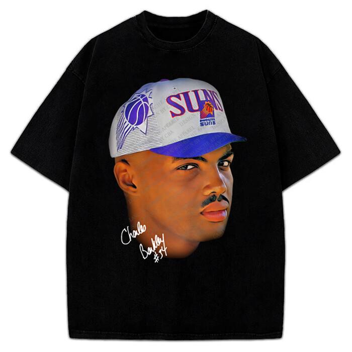 Charles Barkley TShirt Young Sir Charles Phoenix Not A Role Model Graphic Tee 2XL