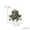 Crystal Frog Brooches for Women Green Color Animal Brooch Pin Luxury Vintage Jewelry Coat Accessories