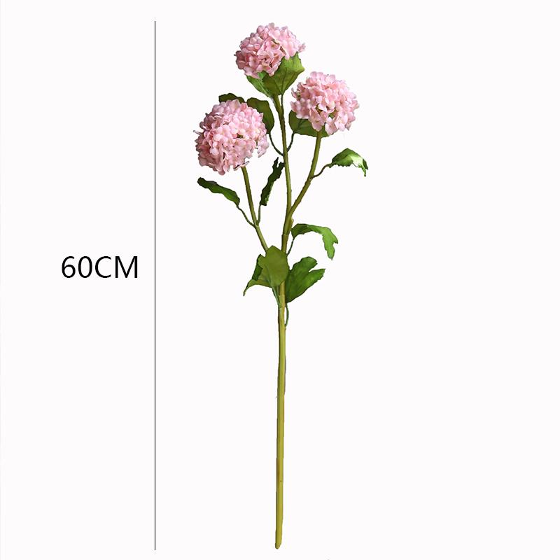 Yapay Çiçekler Ortanca Uzunluğu 60 CM Düğün Merkezi DIY Çiçek Ev Tatil Partisi Parti Ofis Yatak Odası Ev Dekorasyon