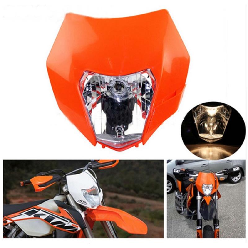 1X Orange Pp Plastic 12V 35W Motorcycle Scooter Headlight Lamp With Hi/Lo Option