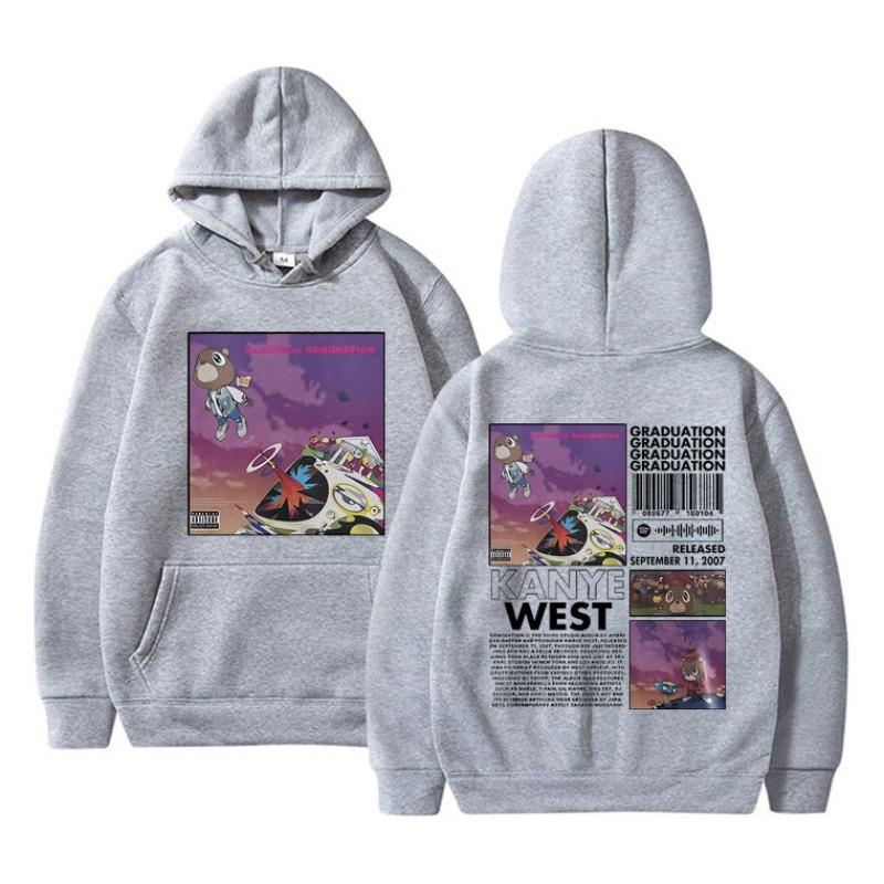 Rapper Kanye West Graduation Printed Hoodie Men Long Sleeve Sweatshirts Women Casual Harajuku Streetwear Sudaderas