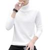 Men's Black High Neck Knit Sweater - Slim Fit Winter Outerwear