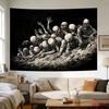 Dark Gothic Skeleton Apocalypse Horror Tapestry Wall Hanging Macabre Creepy Halloween Spooky Art Print Home Decor