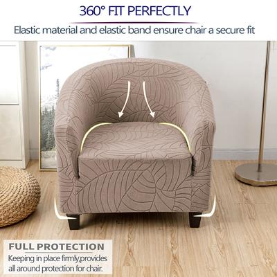 Leaf Jacquard Sofa Cover For Single Solid One-Piece Elastic Armchair Protector Comfort Anti Slip Dust Cover For All Seasons