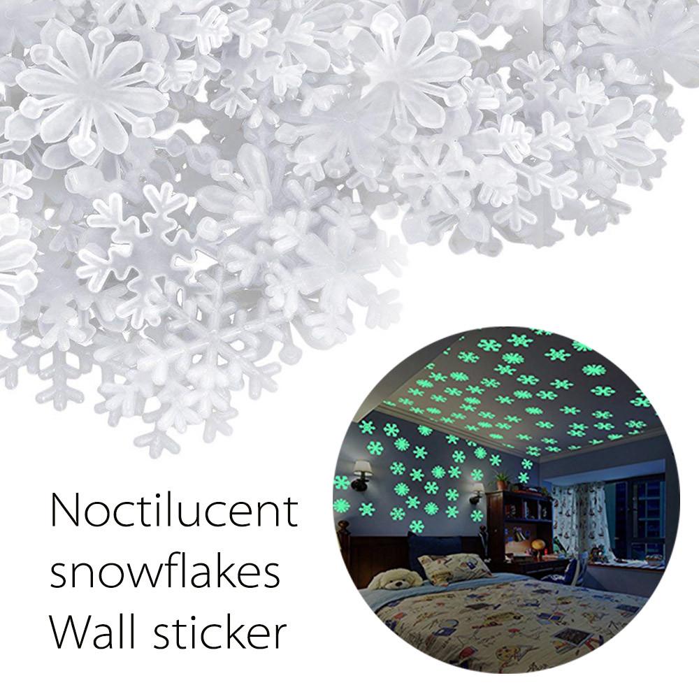 Buy 50Pcs Kids Bedroom Fluorescent Glow In The Dark Snowflake Wall