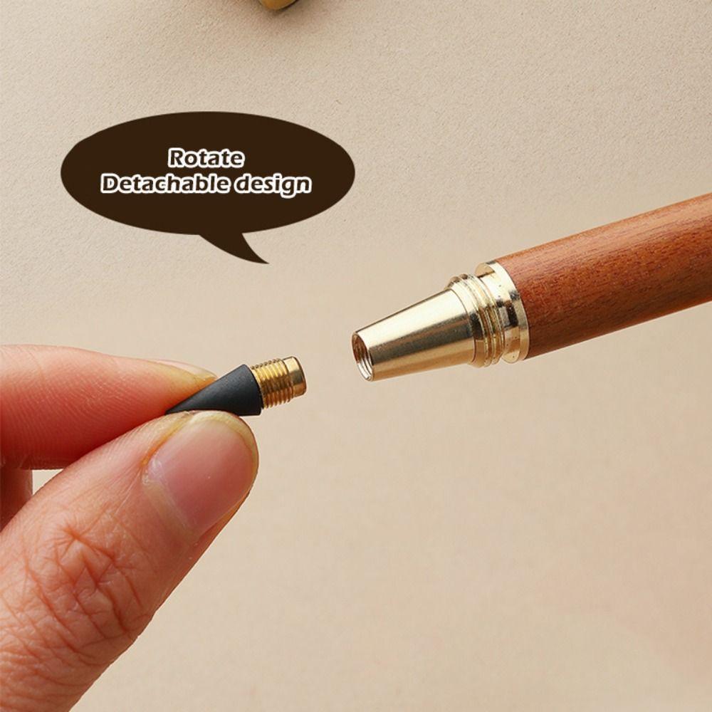 Durable Wooden Pencil No Ink Non-Sharpening Unlimited Writing Pencil Infinity Pencils Stationery
