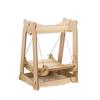 Wooden Rocking Cradle Cat Hammock - Anti-Tip Swing for Pets