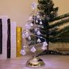LED Crystal Christmas Tree Night Light - Elegant Iron Art Desk Lamp for Bedroom Ambiance