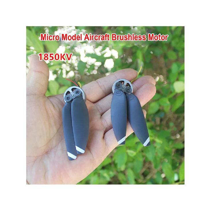 1PCS High Quality 1605 1850KV Brushless Motor Support 2-3S BLDC Motor + Black Blade for RC Fixed-wing Aeroplane Airplane