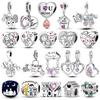 Copper Love Mother Family Sister Heart Charms Beads Fit Original Bracelet Charm Diy Jewelry Family Gift