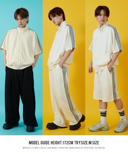 [IMPROVES] [SIDEWAYSTANCE] Line Jersey Short Sleeve Track Jacket