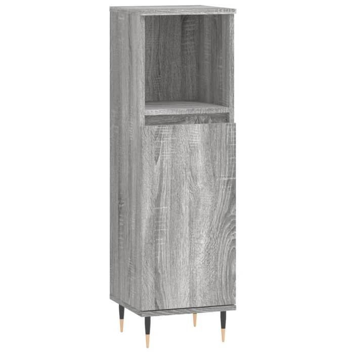 VidaXL Bathroom Cabinet Sonoma Grey 30x30x100 Cm 831554