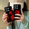 Coole rote Spinnenlilie Handyhülle für Xiaomi Redmi Note 13 12 11 10 9 8 7 6 S A Pro Lite Plus 5G Schwarzes Cover Gehäuse