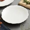 White Ceramic Western Dish Circular Restaurant Italian Pasta Steak Cutlery 12 Inch Creative Household Japanese Shallow Plate