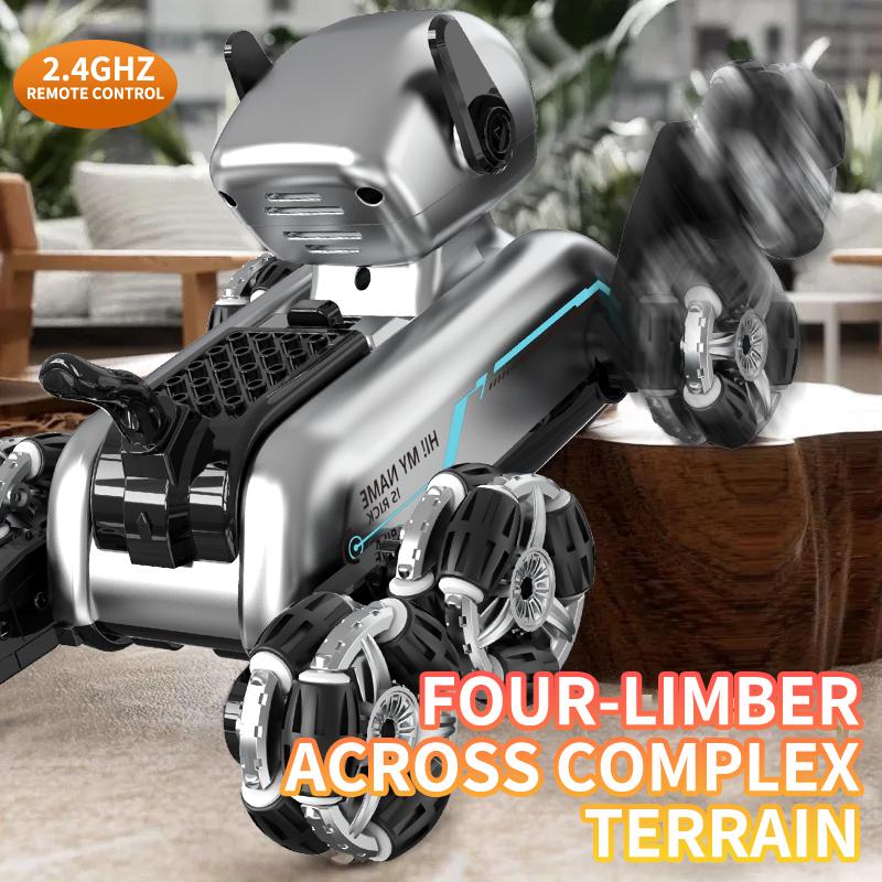 Eight-Wheel Stunt Mechanical Dog Electric Watch-Sensing Intelligent Robot Toy New Children's Toy Remote Control Gift