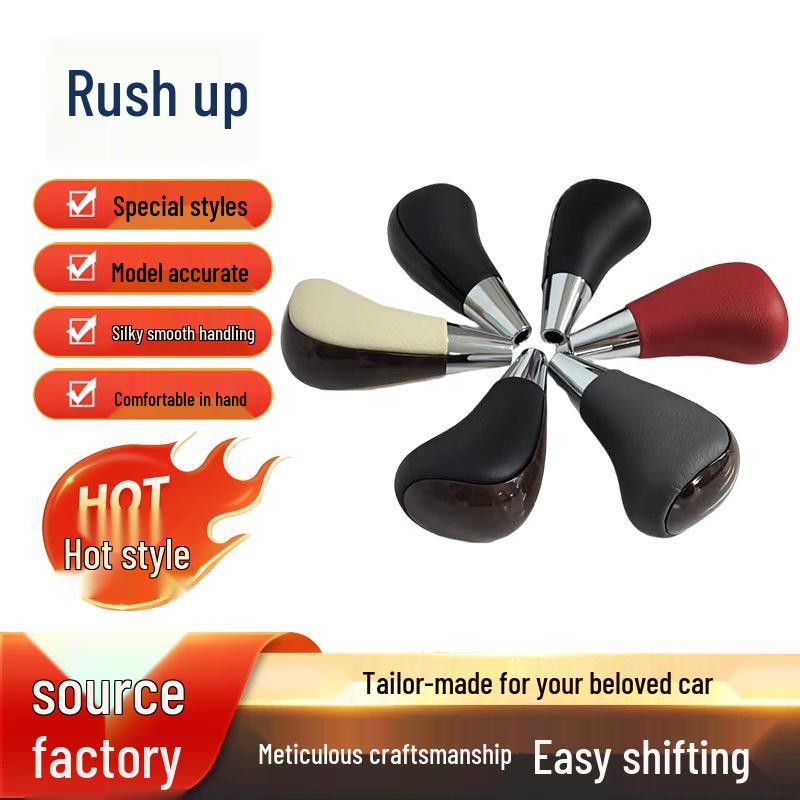 

Toyota Corolla, Camry, Yaris, Vios Gear Shift Knob for Automatic Transmission Black Leather Gear Knob