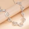 Silver Spiral Circle Waist Chain Gold Color Oval Belly Chain Creative Metal Waist Chain  Girls