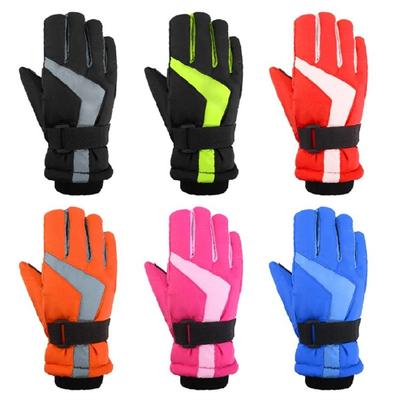 Cold Weather Kids Gloves Double Layer Insulation Waterproof Enhances Grip Control Reflective Accent For Outdoor Sports