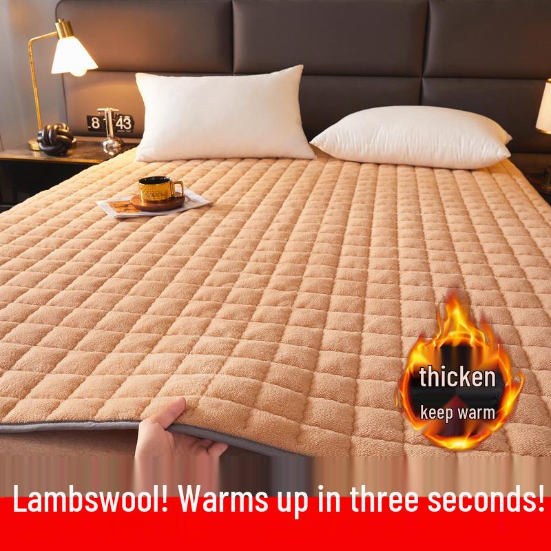 Lambswool Mattress Topper - Anti-Slip Protector for Student Beds