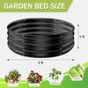 3Pack 2x2x1 Ft Round Galvanized Raised Garden Bed Kit Grey Metal Flower Box Large Planter Outdoor Garden for Planting Fruit Her