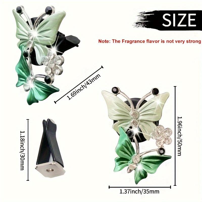 1pc Colorful Butterfly Car Air Freshener Clip, Aroma Vent Clip with Fragrance Source - Balm/Compressed Scent Tablet/Incense Stick