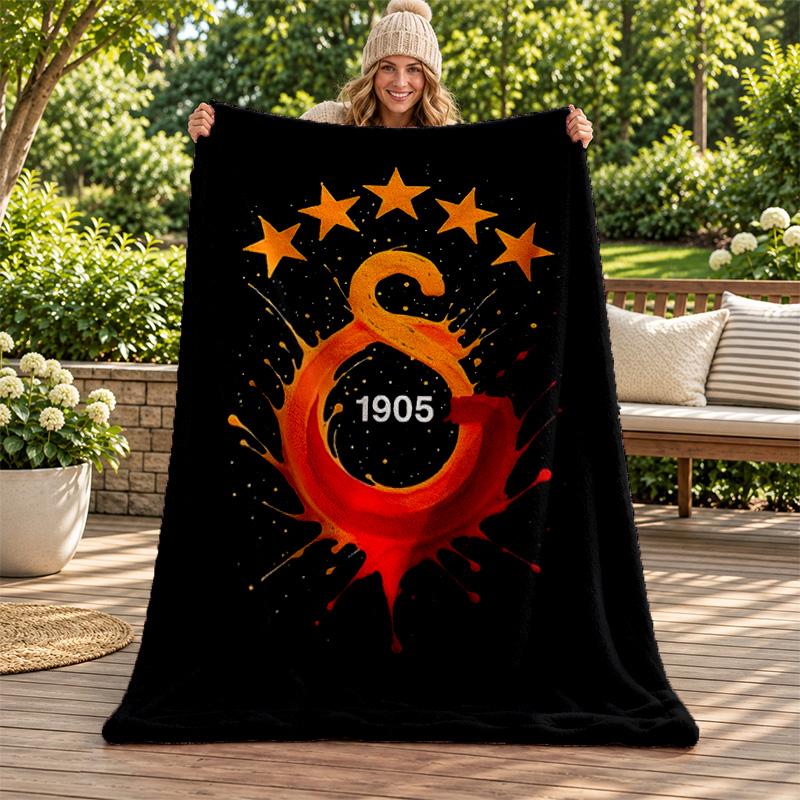 Galatasaray Blanket Flannel Blanket Soft Cozy Plush Throw for Sofa Bed Lightweight Home Decoration Gifts for Christmas Various Holidays