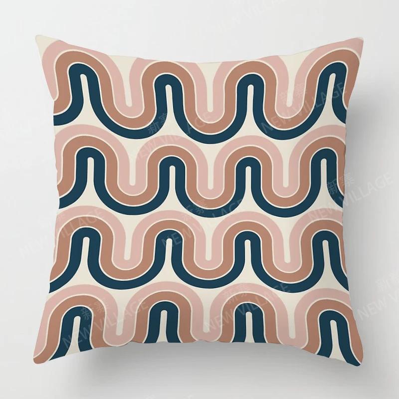 Nordic Fall Home Decor Autumn Throw Pillow Case Sofa Cushion Cover Modern 45X45Cm 45*45 50X50 60X60Cm 40*40 40X40 Geometry 60*60