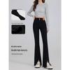 Women's High-Waist Black Micro Flare Slit Jeans - Early Spring 2025 Collection