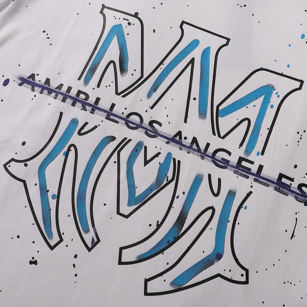 714 Amiri 2025 Sommer Neue Herren- und Damenmode Lose Hochwertige Baumwolle Plus Size T-Shirt Paar T-Shirt