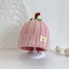 Winter baby knitted hat children's candy color warm wool hat boys and girls cute pumpkin hat