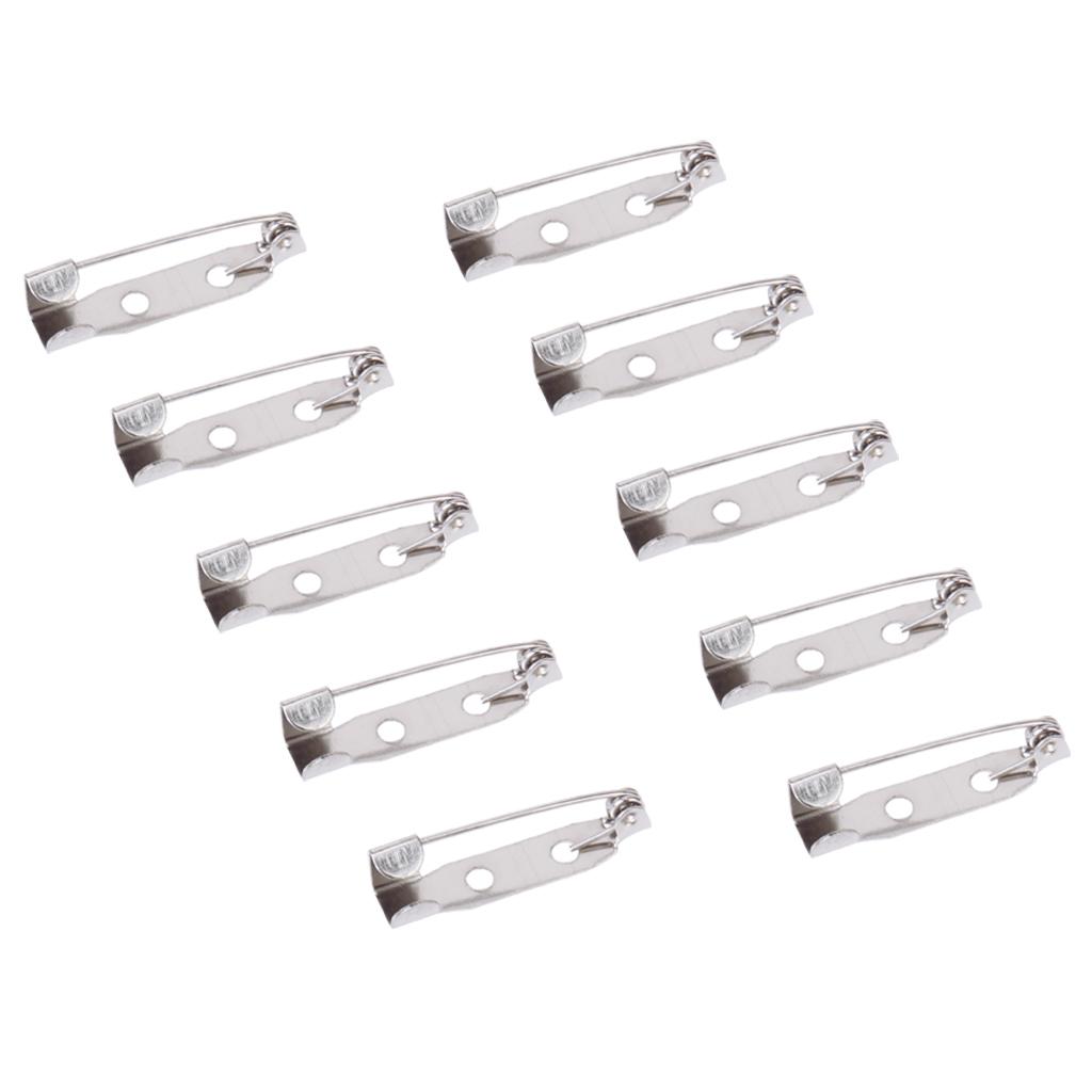 50 Pieces Pins Brooch Back Clasp Name Badge 20mm