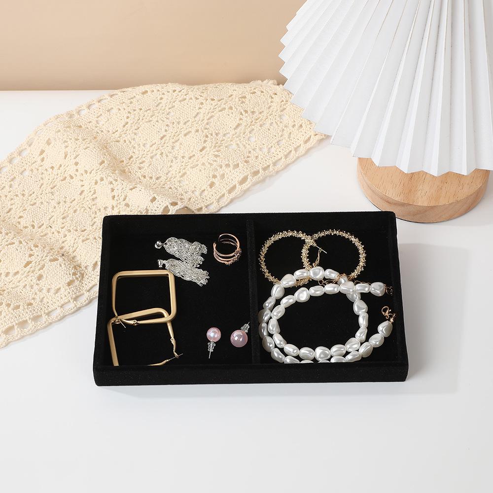 Multi-Style Plush Jewelry Storage Box with Drawers