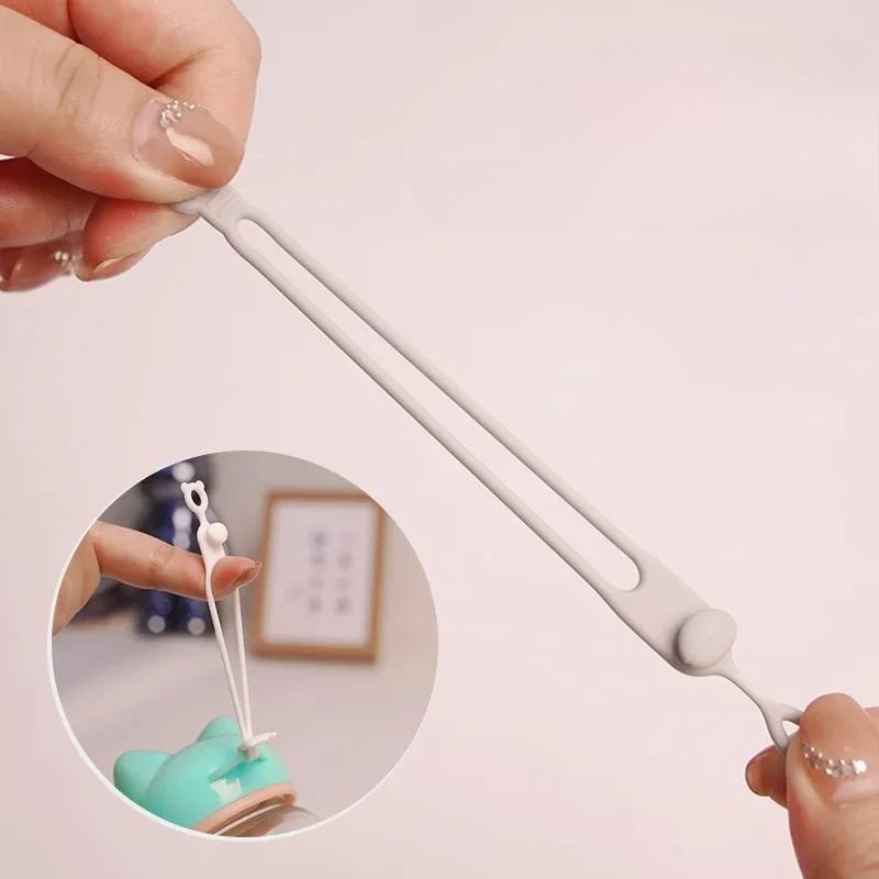 10Pcs Reusable Cable Management Organizer Silicone Cable Ties Multipurpose Elastic Cord Organizer for Fastening Cable Cords Wire