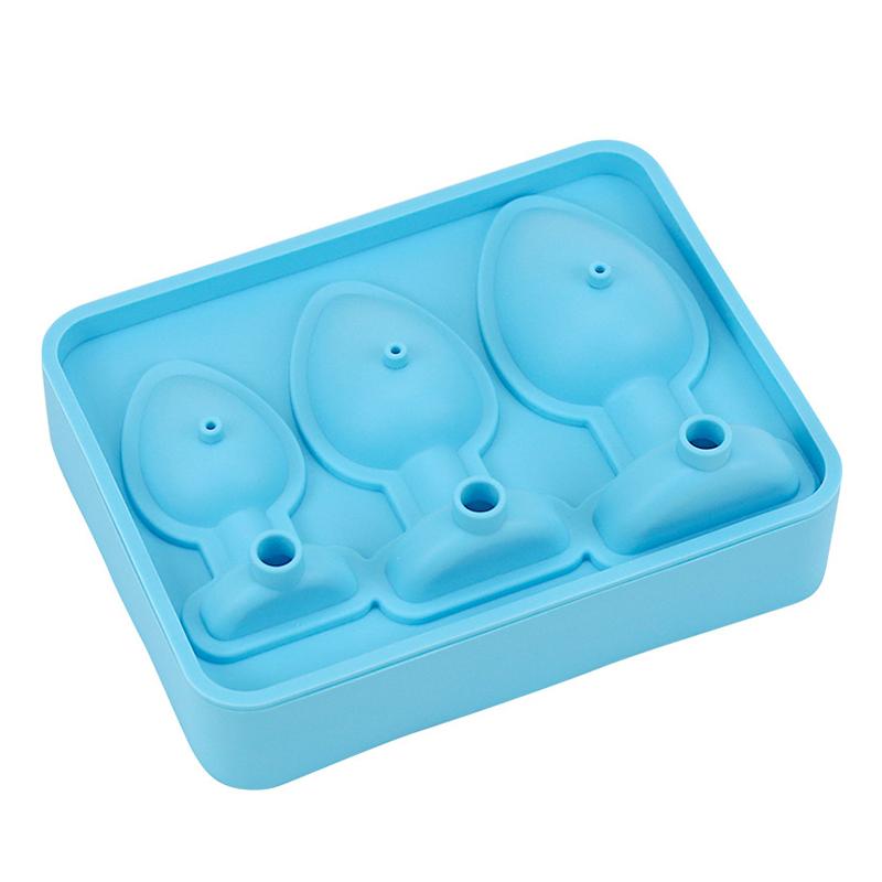 1Pcs Silicone Ice Cream Tools Cube Maker Tray Funny Butt Plug Shaped Mold Sturdy Easy To Clean For Holiday Party Drink Cocktails