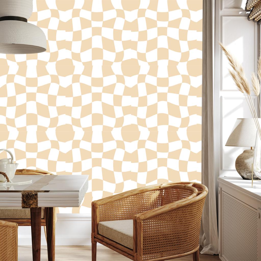 Wallpaper Free Checkerboard Cream, Cream Background 50x1000