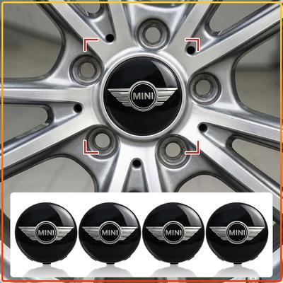 4 Bucăți 56MM Emblema Capac Central Butuc Roată Mașină Capac Jantă Impermeabil Pentru Cooper One S Clubman R50 R53 R56 R60 F55 F56 R57 R58 R59