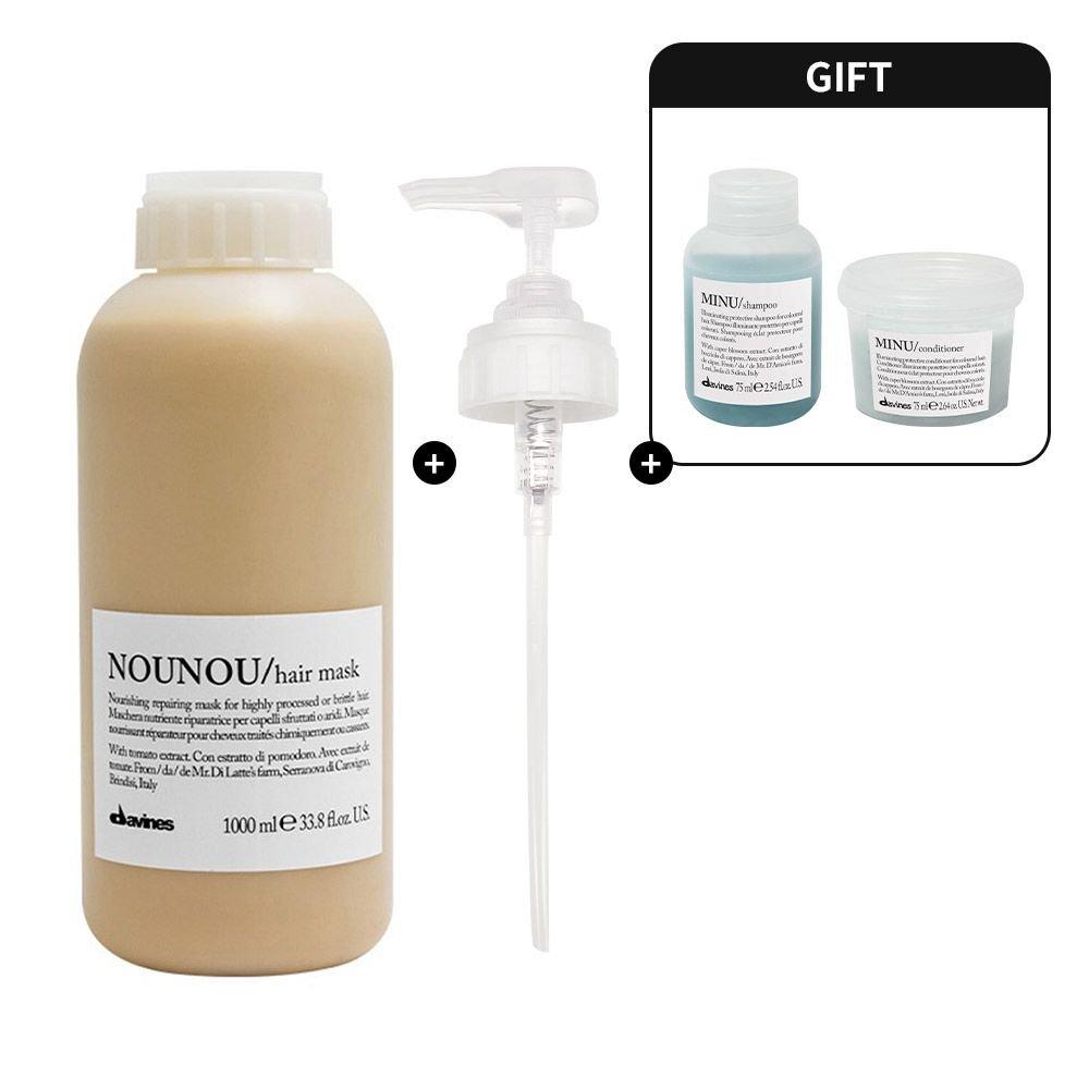 [Exclusive] Nunu Hair Mask 1L (+Minu Shampoo 75ml+Minu Conditioner 75ml)