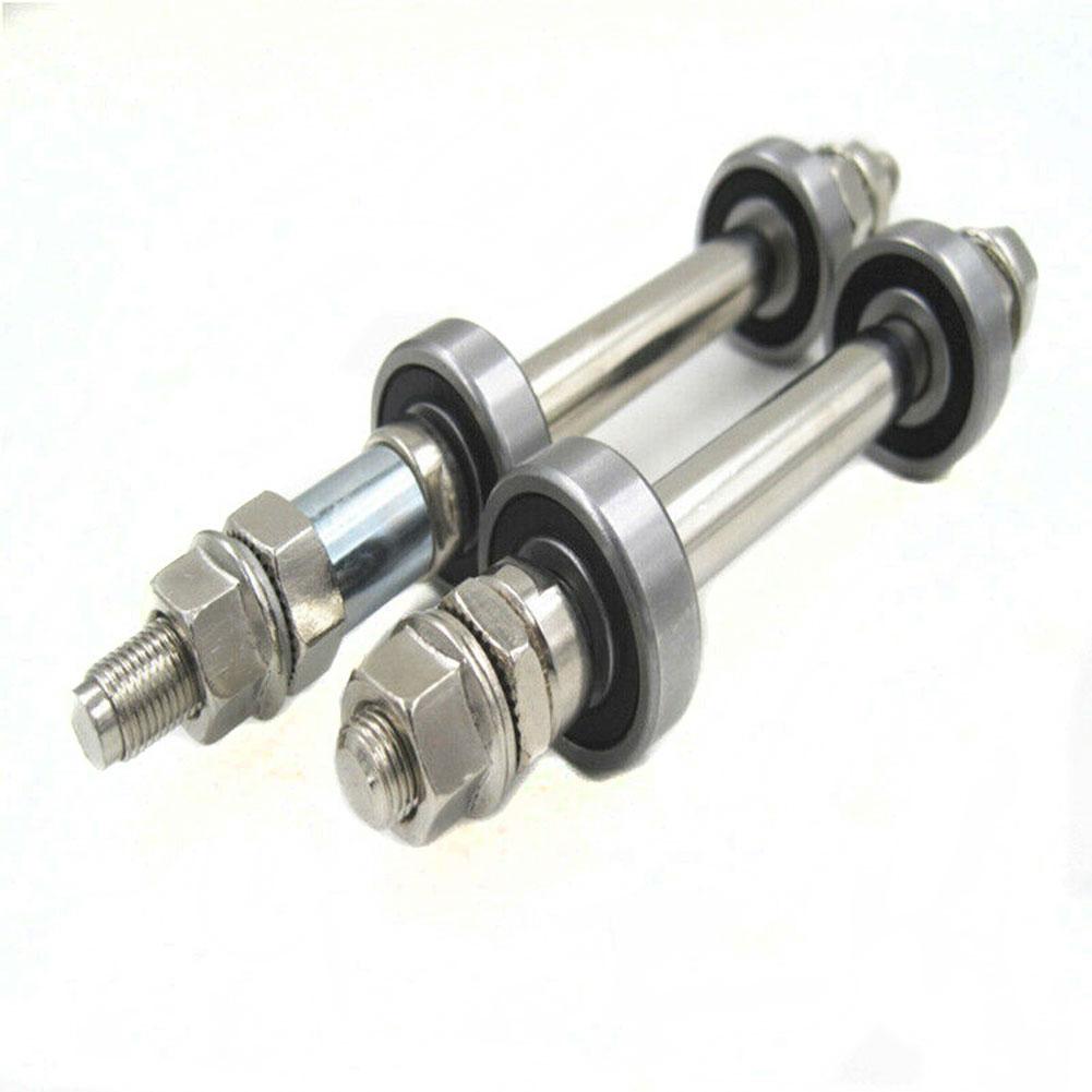 14CM 18CM Bicycle Wheel Hub Axle Front Rear 6000/6200 Bearing Solid Shaft Bicycle Axle Lever Bike Repair Tool Accessories