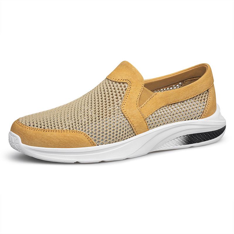 Men s Summer Breathable Slip-on Sport Shoes - Casual Large Size Knit Mesh 42