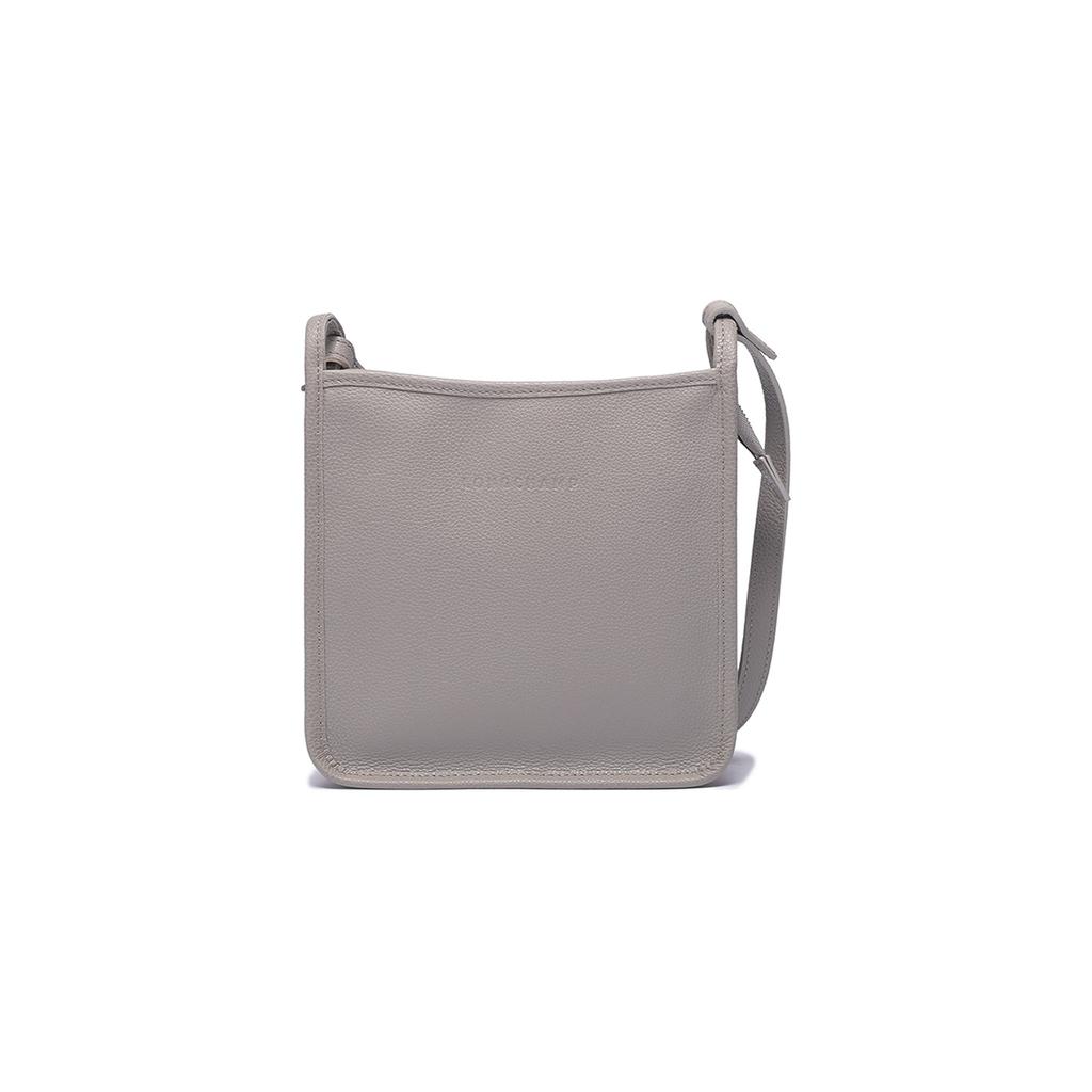 Longchamp Le Foulonné 20 Leather Zipper Shoulder Crossbody Bag Small Women Bags Dove-Gray 10138021P55
