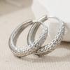 Romantic Concise Silvery Plated Hoops Earrings for Couples  Exquisite Party Festival Versatile Jewelry Accessories Gifts