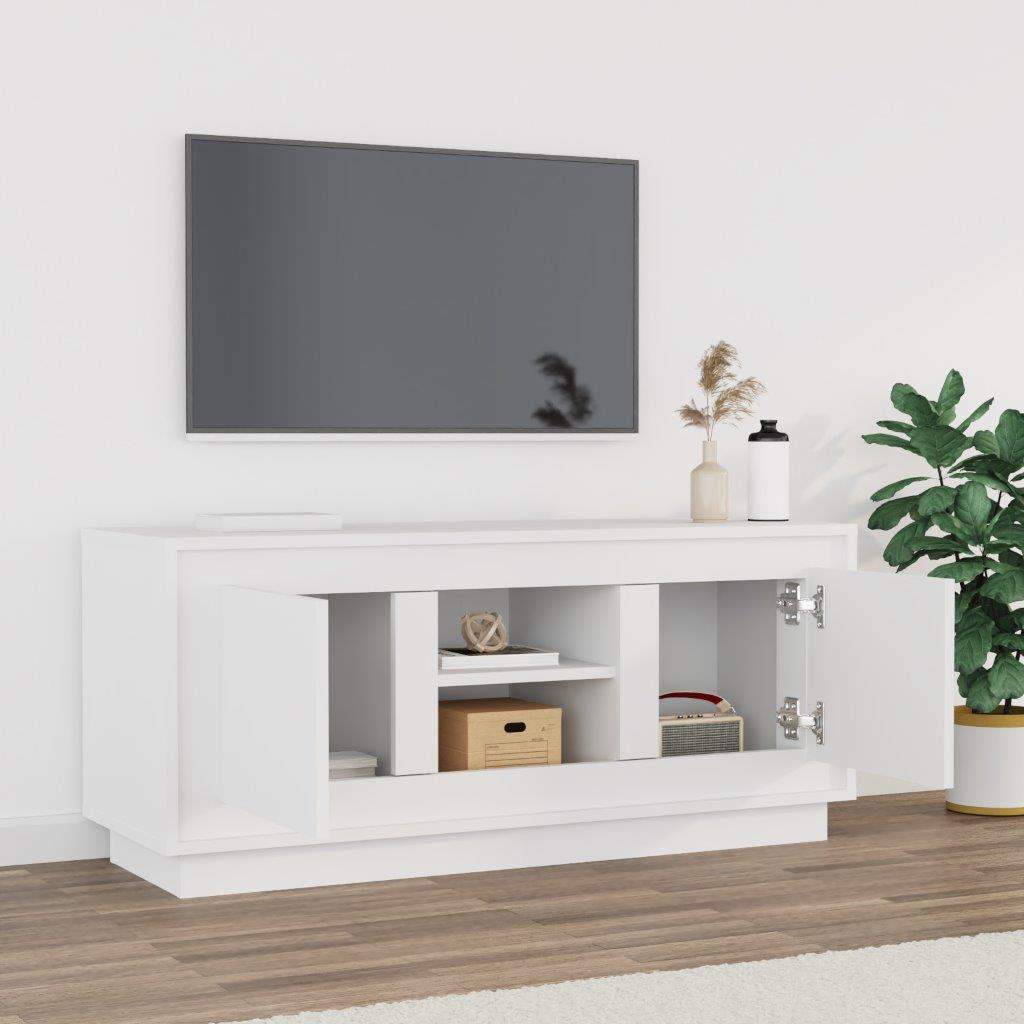 Vidaxl TV Cabinet, White, 102X35X45 Cm, Wood-Based Material