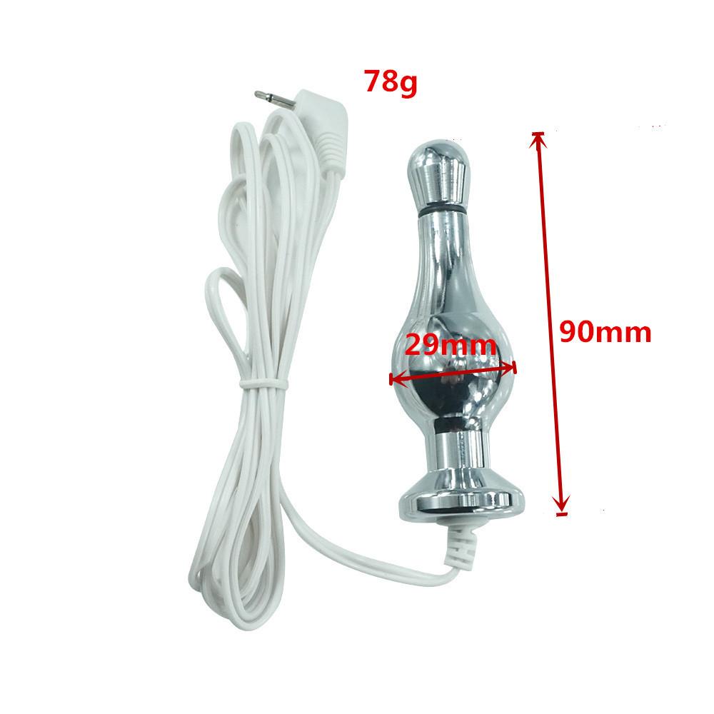 Metal Electric Shock Therapy Anal and Vaginal Plug Back Court Bolt Butt Plug Adult Sexual Health Sex Toys