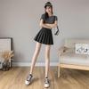 Japanese College Style High Waist Pleated A-Line Skirt - Anti-Exposure, Slimming Summer Short Skirt for Students