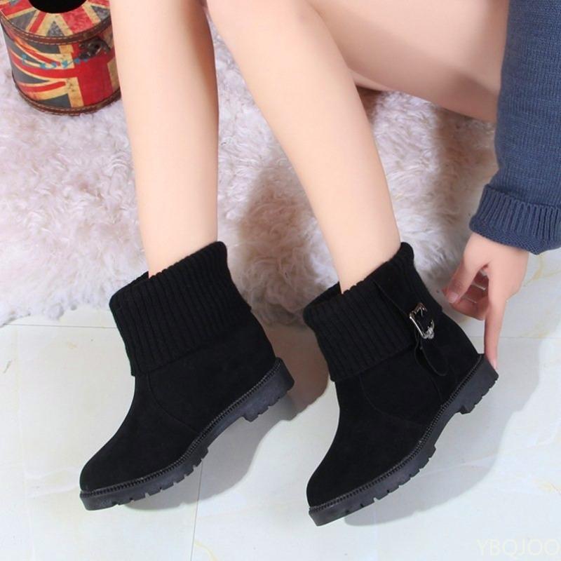 Snow Boots Women New Autumn Winter Fashionable Versatile Round Toe Women's Shoes Simple Comfortable Women's Short Boots
