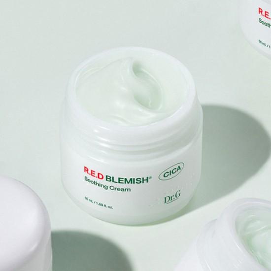 Dr.G Red Blemish Cica Soothing Cream 50 Ml × 2 — Calming & Moisturizing Sensitive Skin Duo
