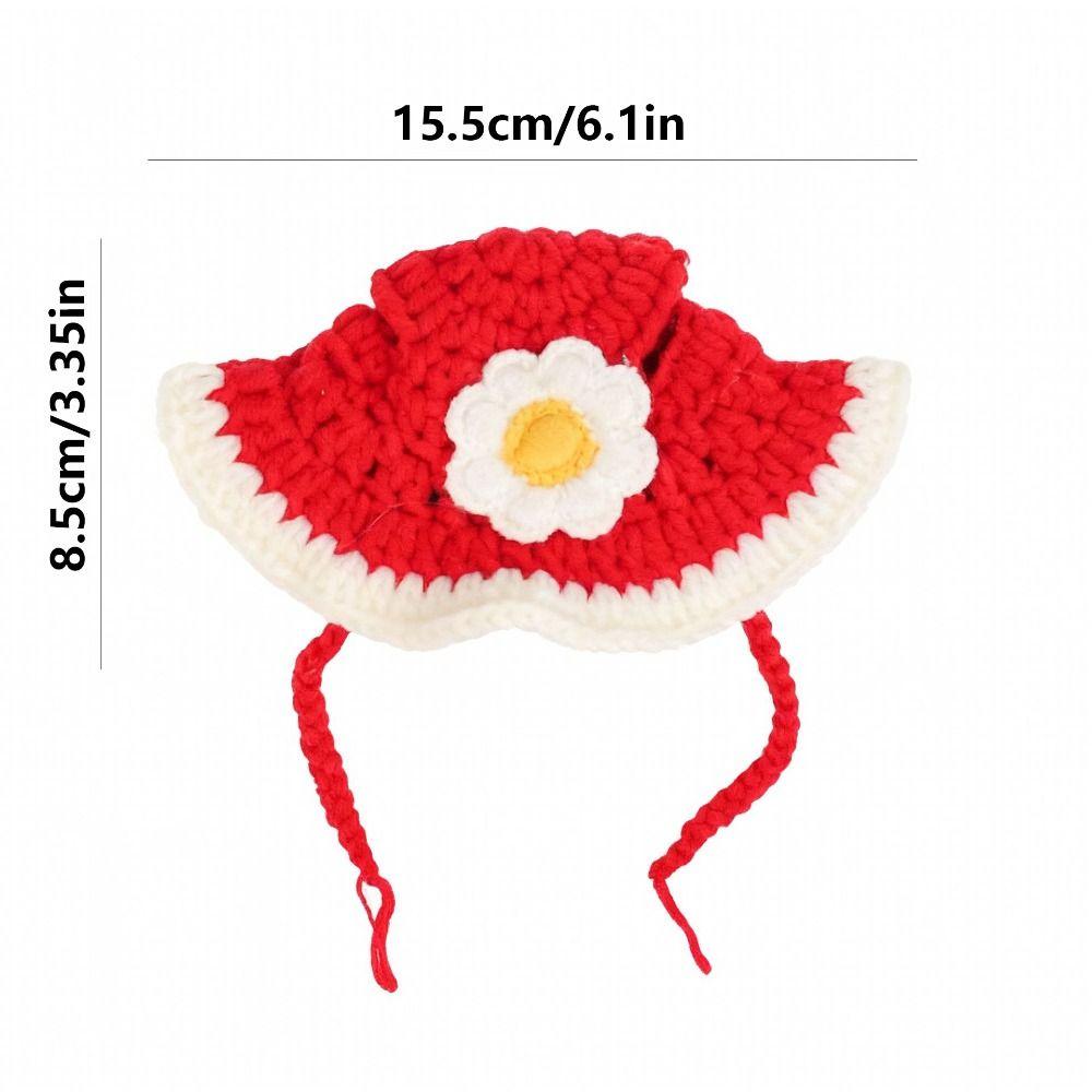 Refined Elastic Cat Knitted Hat Soft Handmade Craft Pet Cosplay Headwear Comfortable To Wear Skin-Friendly Winter Dog Cap